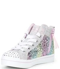 Skechers Girls' Twi-Lites Charm Glitz Light Up Hi-Top Sneakers (Toddler)