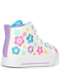 Skechers Girls' Twinkle Toes Twinkle Sparks Super Blossom Light Up Hi-Top Sneakers (Toddler)