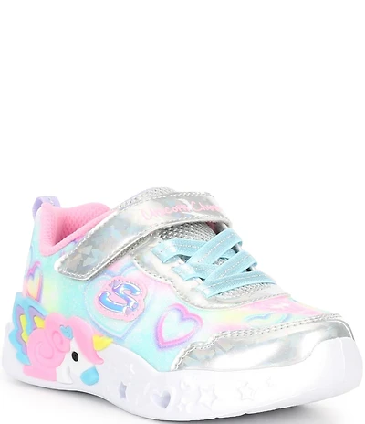 Skechers Girl's' Unicorn Charmer Lil Hearts Sparkles Light Up Sneakers (Infant)