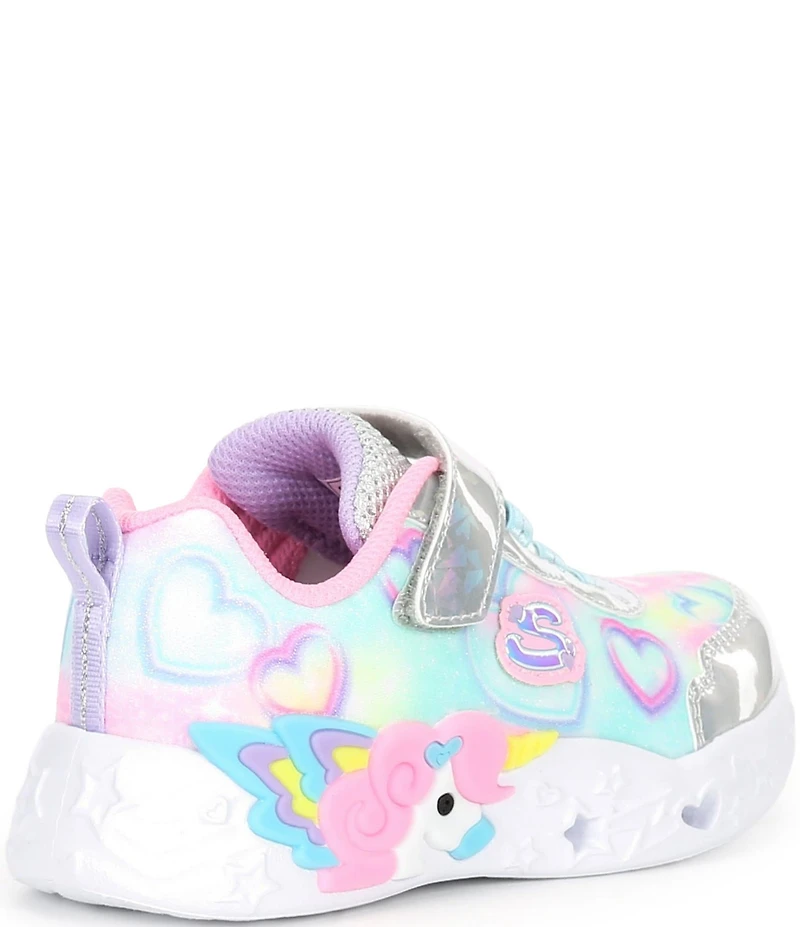 Skechers Girls' Unicorn Charmer Lil Hearts Sparkles Light Up Sneakers (Toddler)
