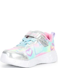 Skechers Girls' Unicorn Charmer Lil Hearts Sparkles Light Up Sneakers (Toddler)