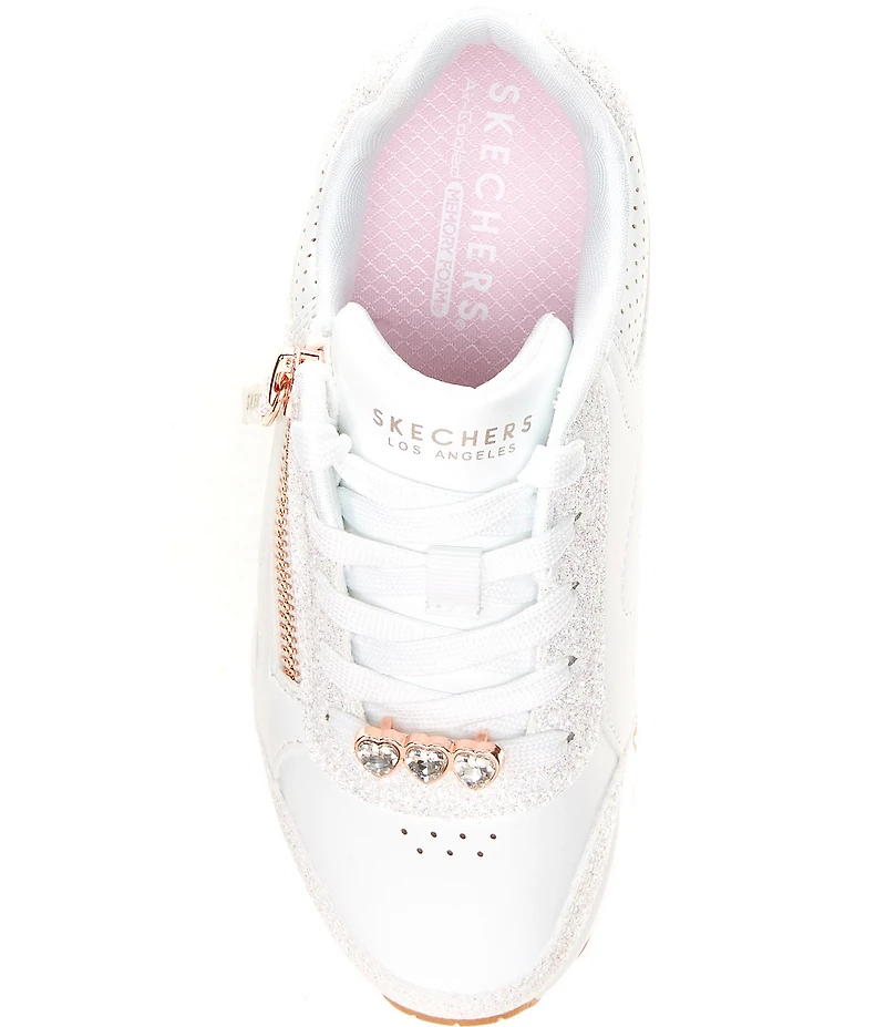 Skechers Girls' Uno Gen1 Jewel Heart Ornamented Sneakers (Toddler)