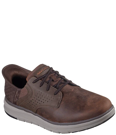 Skechers Men's Slip-Ins: Orell Yates Leather Perforated Detail Slip On Sneakers