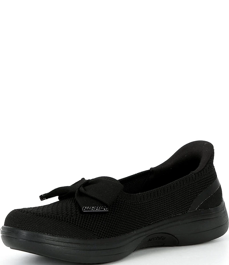 Skechers Women's Hands Free Slip-Ins Arch Fit Inspire Gemma Bow Skimmer Flats