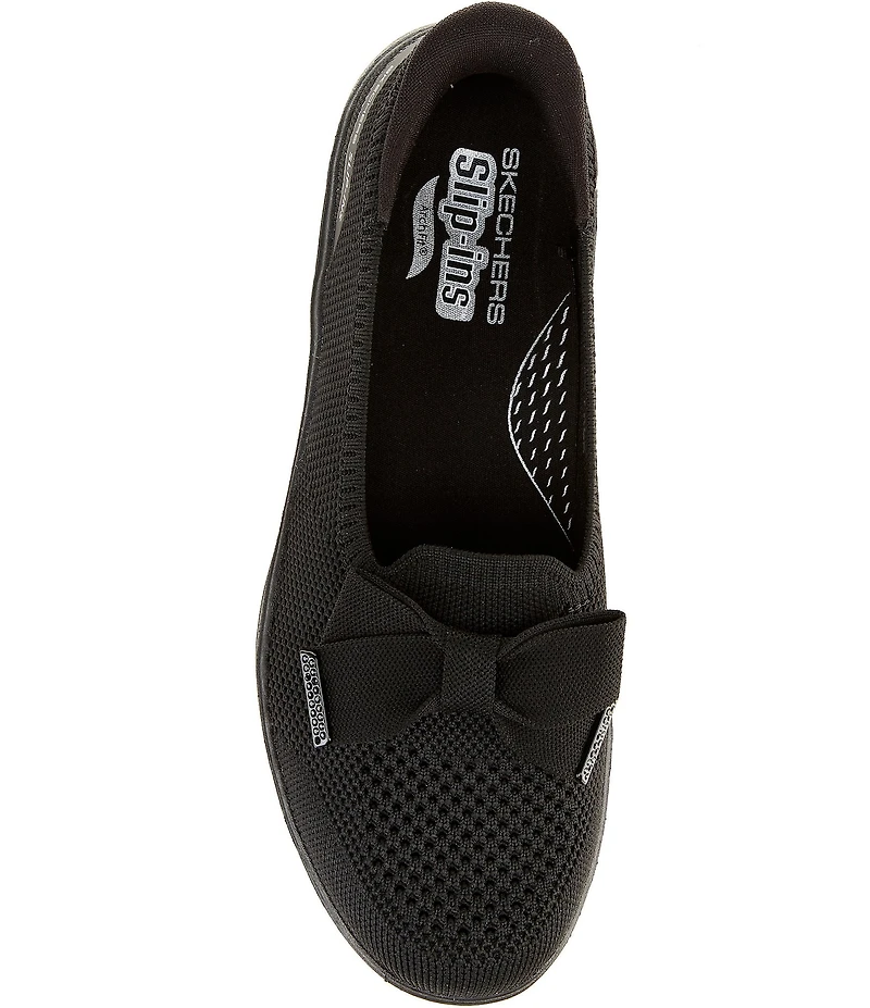 Skechers Women's Hands Free Slip-Ins Arch Fit Inspire Gemma Bow Skimmer Flats