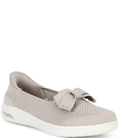 Skechers Women's Hands Free Slip-Ins Arch Fit Inspire Gemma Bow Skimmer Flats