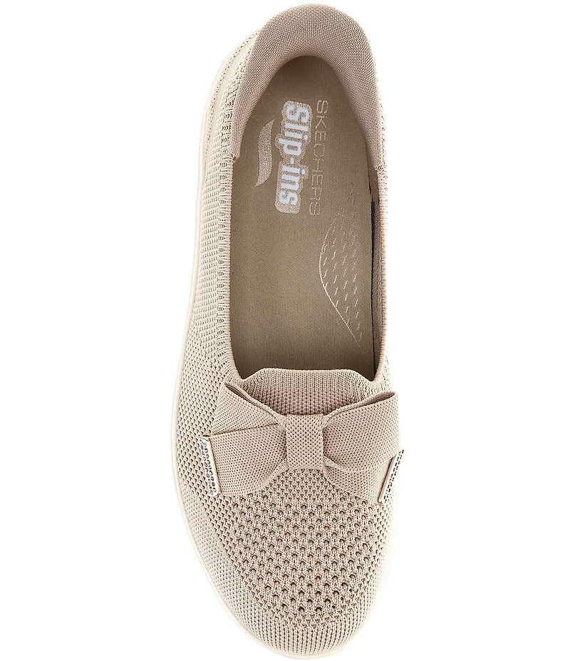 Skechers Women's Hands Free Slip-Ins Arch Fit Inspire Gemma Bow Skimmer Flats