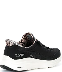 Skechers Women's Hands Free Slip-Ins Contour Foam - Cozy Fit Leopard Dream Sneakers