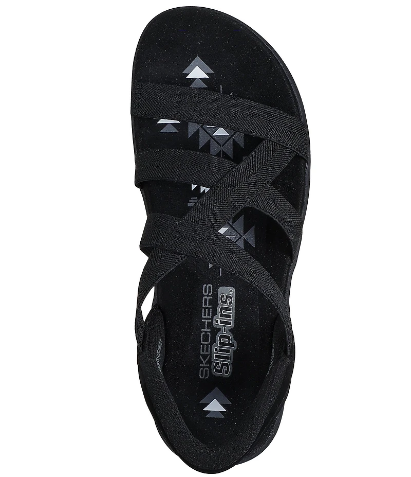 Skechers Women's Hands Free Slip-Ins Reggae Slim Stretch Flex Sandals