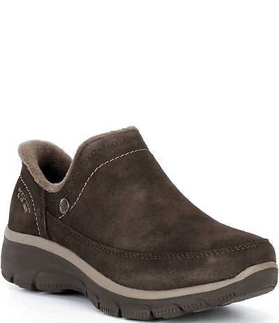 Skechers Women's Relaxed Fit Easy Going Modern Whisper Suede Slip On Shooties