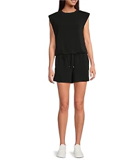 Skies Are Blue Brushed Modal Crew Neck Sleeveless Muscle Top