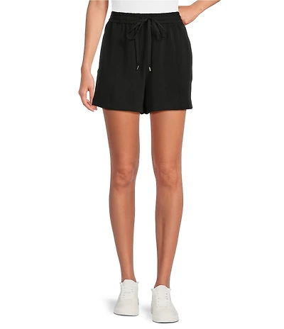 Skies Are Blue Brushed Modal Drawstring High Waist Shorts