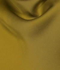 Skies Are Blue Cowl Neck with Hardware Sleeveless Satin Maxi Dress
