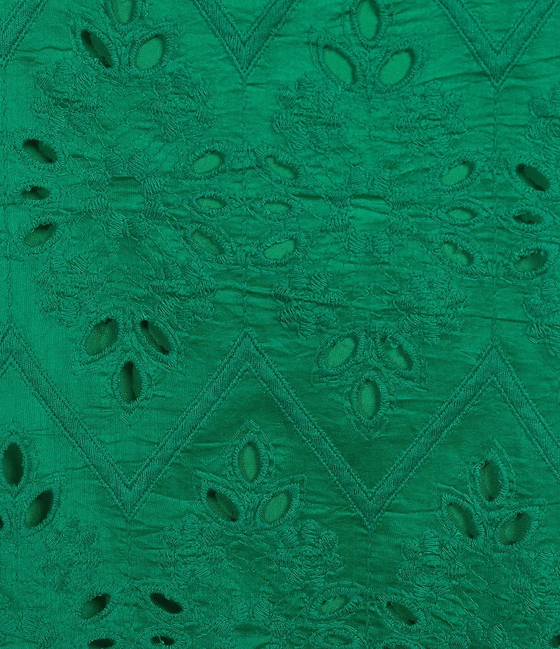 Skies Are Blue Eyelet Halter Neck Sleeveless Tiered Maxi Dress