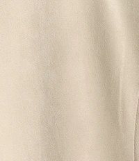 Skies Are Blue Faux Suede Notch Collar Neck Long Sleeve Open Front Duster