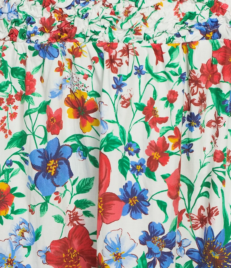 Skies Are Blue Floral Printed Sweetheart Neck Sleeveless A-Line Maxi Dress