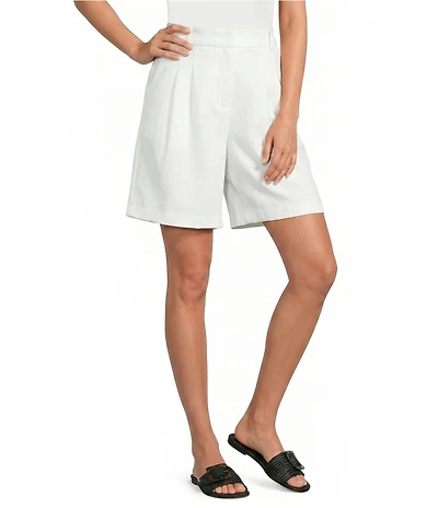Skies Are Blue High Rise Twill Coordinating Bermuda Shorts