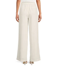 Skies Are Blue High Rise Wide Leg Back Elastic Coordinating Pants