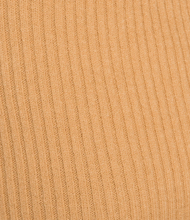 Skies Are Blue Knit Asymmetrical Feather Fringe Pull-On Midi Skirt