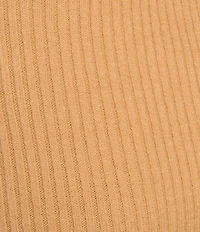 Skies Are Blue Knit Asymmetrical Feather Fringe Pull-On Midi Skirt