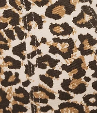 Skies Are Blue Leopard Print Wide Leg Denim Jeans