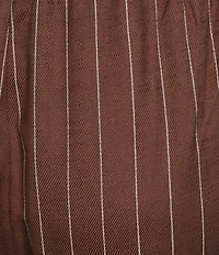 Skies Are Blue Pinstripe Printed Drawstring Waist Wide Leg Coordinating Pants