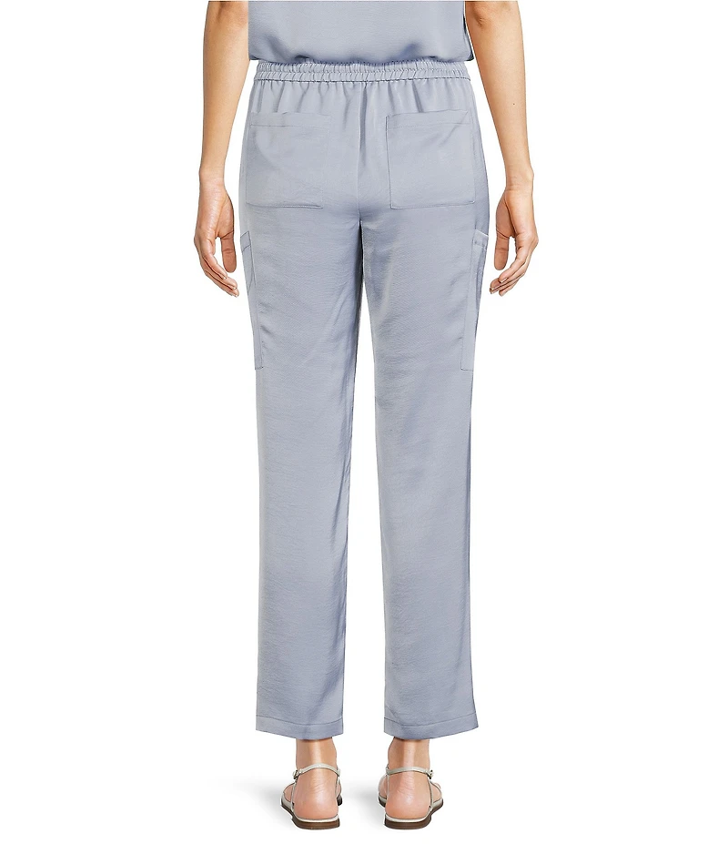 Skies Are Blue Pintuck Drawstring Coordinating Cargo Pants