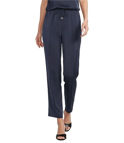 Skies Are Blue Pintuck Drawstring Coordinating Cargo Pants