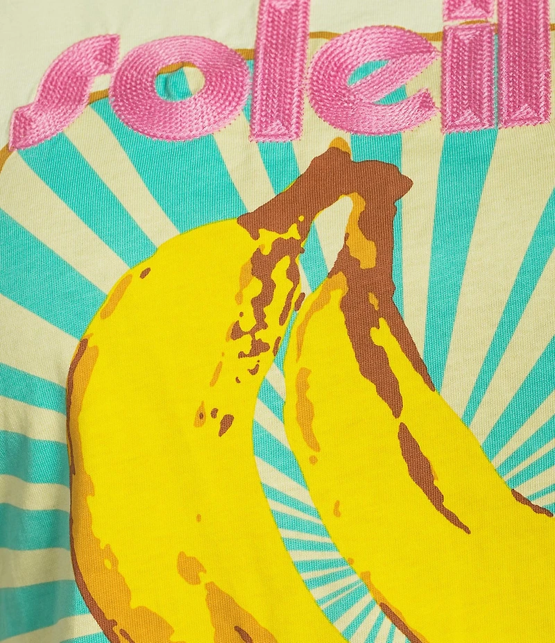 Skies Are Blue Plus Bananas Graphic Short Sleeve T-Shirt