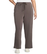 Skies Are Blue Plus High Rise Brushed Modal Blend Drawstring Pants