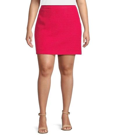 Skies Are Blue Plus High Rise Crochet Mini Skirt