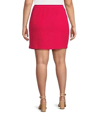 Skies Are Blue Plus High Rise Crochet Mini Skirt