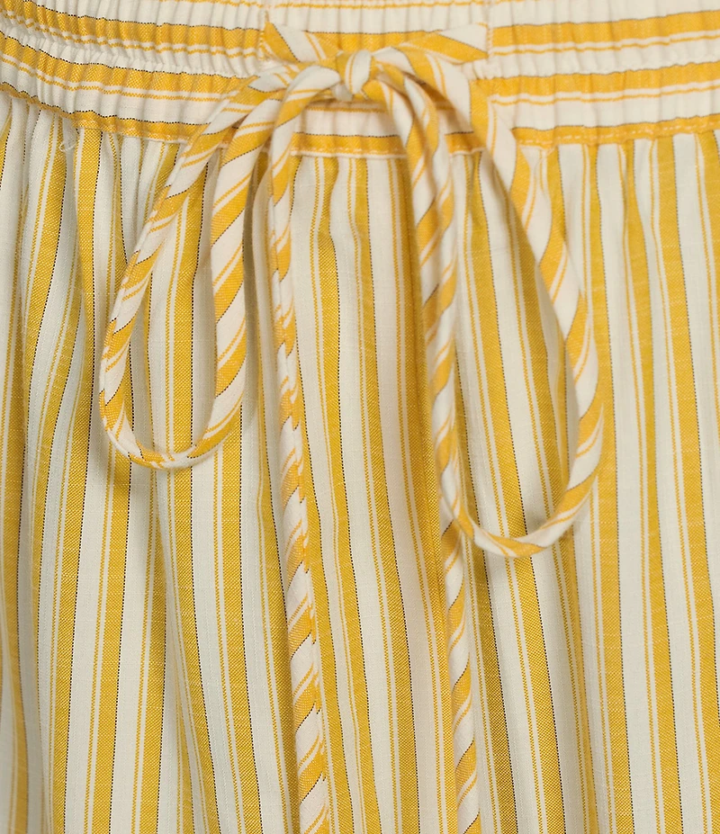 Skies Are Blue Plus High Rise Striped Coordinating Shorts