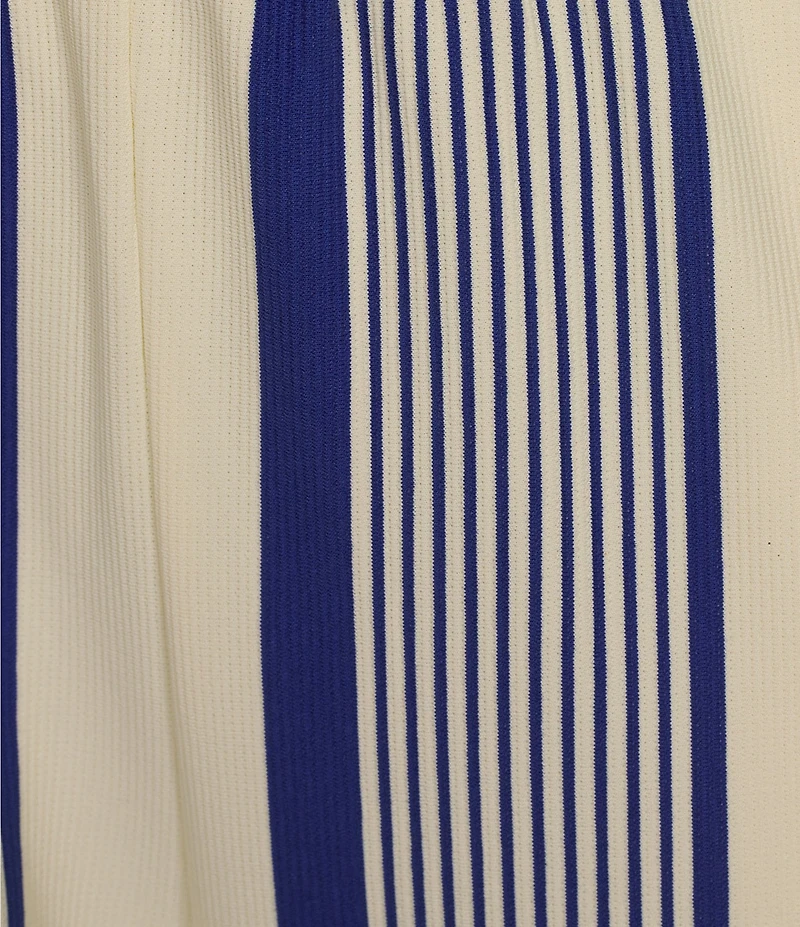 Skies Are Blue Plus High Rise Variegated Stripe Wide Leg Knit Coorinating Pants
