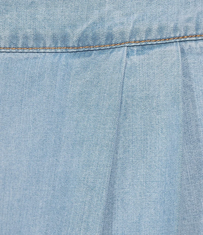 Skies Are Blue Plus High Rise Washed Tencel Pleated Pants