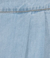 Skies Are Blue Plus High Rise Washed Tencel Pleated Pants