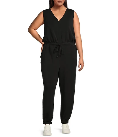 Skies Are Blue Plus Size Modal Blend Sleeveless Jumpsuit