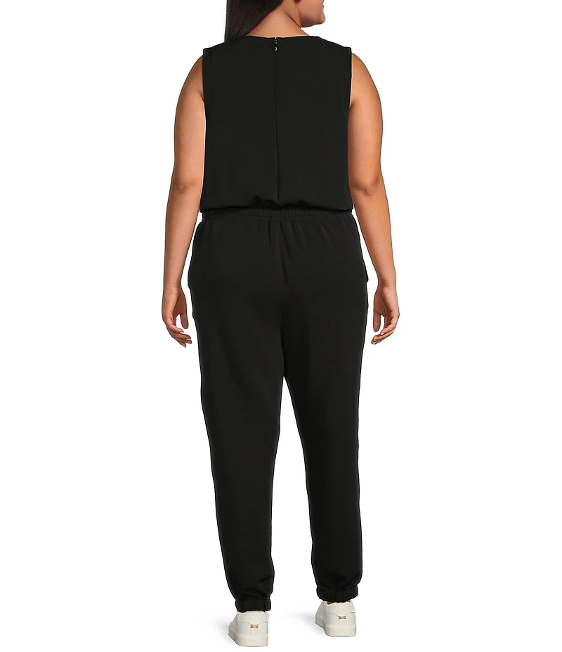 Skies Are Blue Plus Size Modal Blend Sleeveless Jumpsuit
