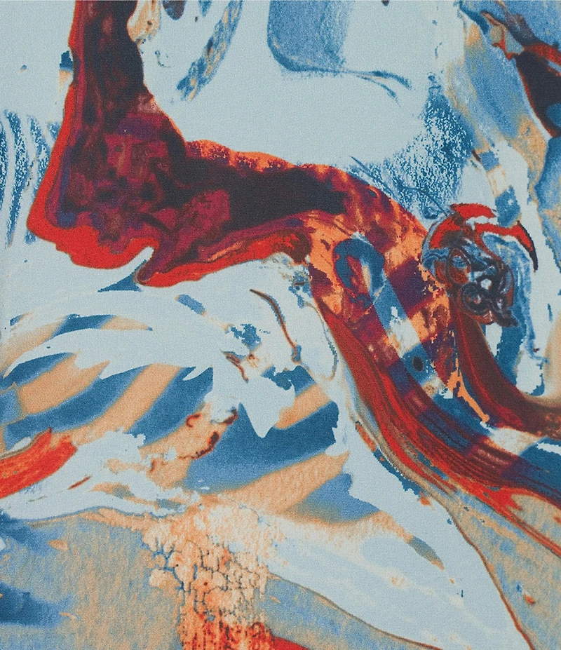 Skies Are Blue Plus Size Abstract Print Woven Top