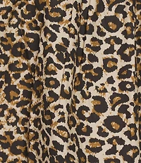 Skies Are Blue Plus Size Animal Printed Sleeveless Drop Waist Poplin Midi Dress