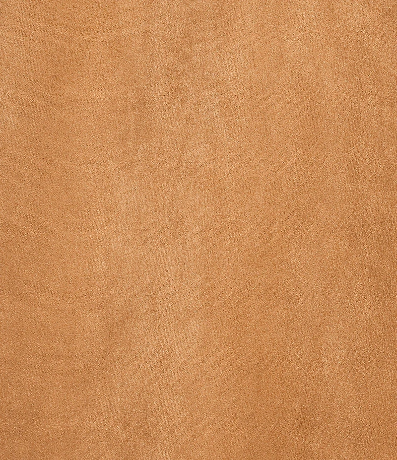 Skies Are Blue Plus Size Collared Long Sleeve Faux Suede Duster Jacket