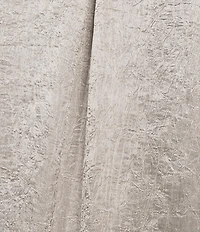 Skies Are Blue Plus Size Collared V-Neck Long Sleeve Crinkled Satin Button Down Blouse