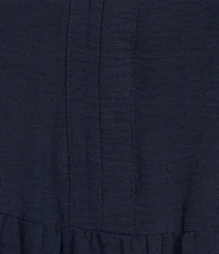 Skies Are Blue Plus Size Contrast Stitch Tiered Baby Doll Dress