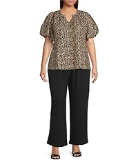 Skies Are Blue Plus Size Double Gauze Wide Leg Pants