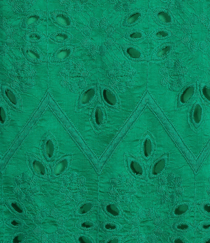 Skies Are Blue Plus Size Eyelet Halter Neck Sleeveless Tiered Midi Dress