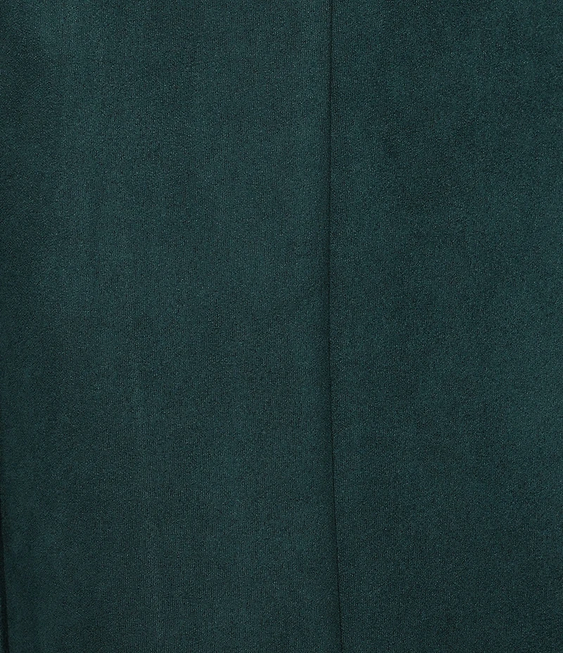 Skies Are Blue Plus Size Faux Suede V-Neck Sleeveless Button Front A-Line Dress