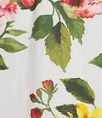 Skies Are Blue Plus Size Floral Border Print High-Rise A-Line Coordinating Midi Skirt