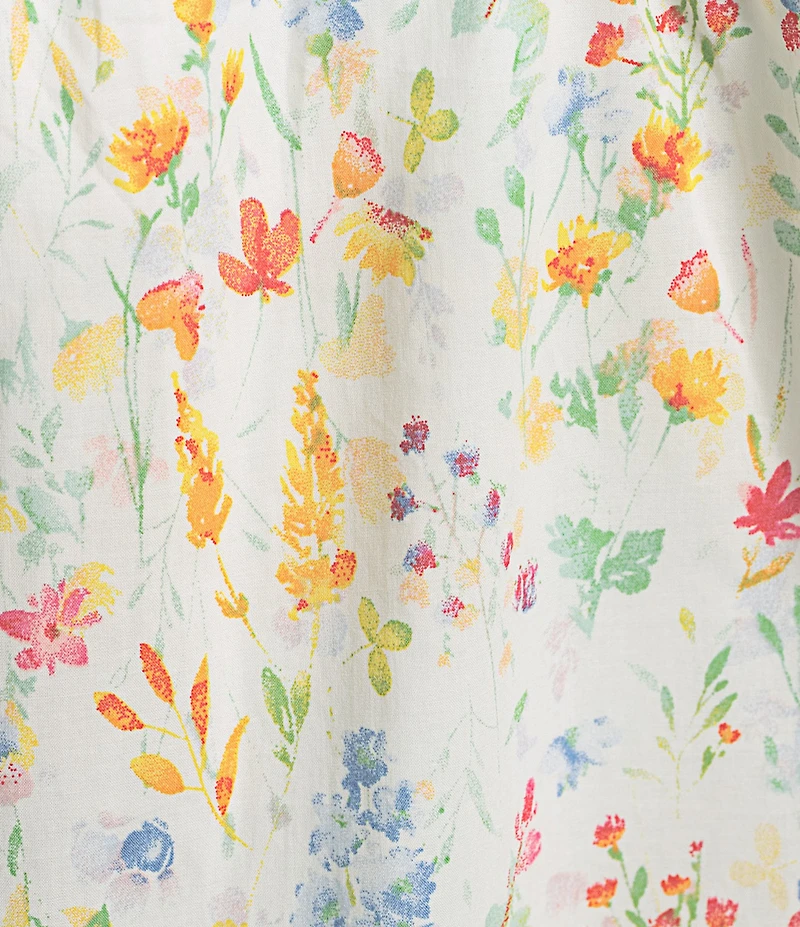 Skies Are Blue Plus Size Floral Print V-Neck Ruffle Cap Sleeve A-Line Mini Dress