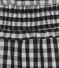 Skies Are Blue Plus Size Gingham Print Square Neck Sleeveless Smocked Maxi Dress