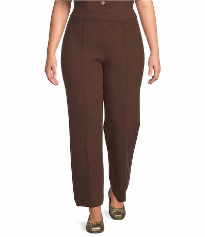 Skies Are Blue Plus Size High Rise Wide Leg Sweater Knit Coordinating Pants
